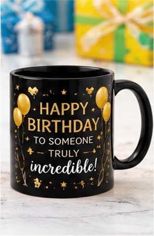 Incredible birthday mug — black